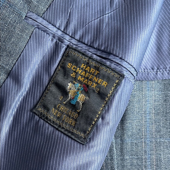 Hart Schaffner Marx Patterned Charcoal Suit - Picture 4 of 8